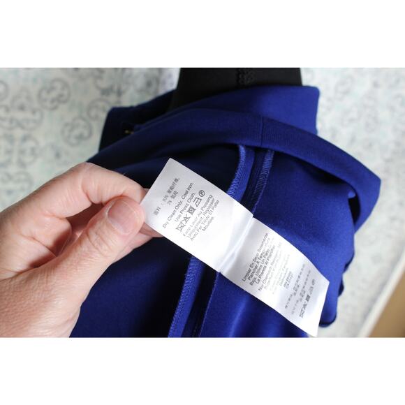 DKNY Womens Jersey Front Button Sleeveless Shift Dress‎ Blue Size 4 - Picture 8 of 12